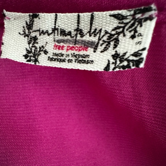 Free People Intimately Lace & Satin Maxi Slip Dress | Fuchsia Pink | Size S - Picture 7 of 9
